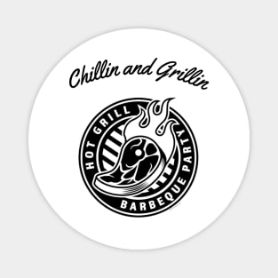 Chillin and Grillin, Barbecue Party Time Magnet